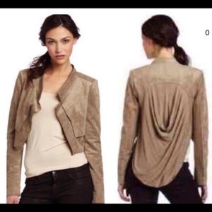 Suede Cropped Jacket With Draped Back - Like New!
